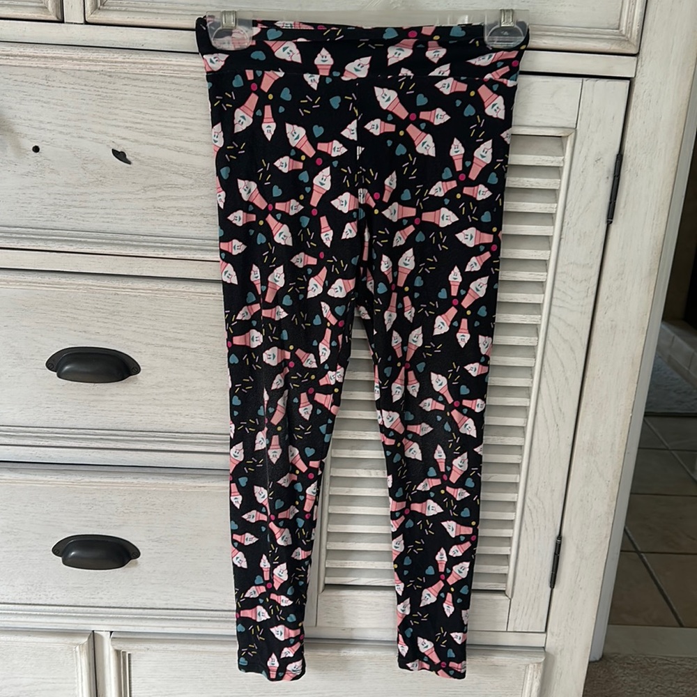Lularoe Tween Ice Cream Print Leggings